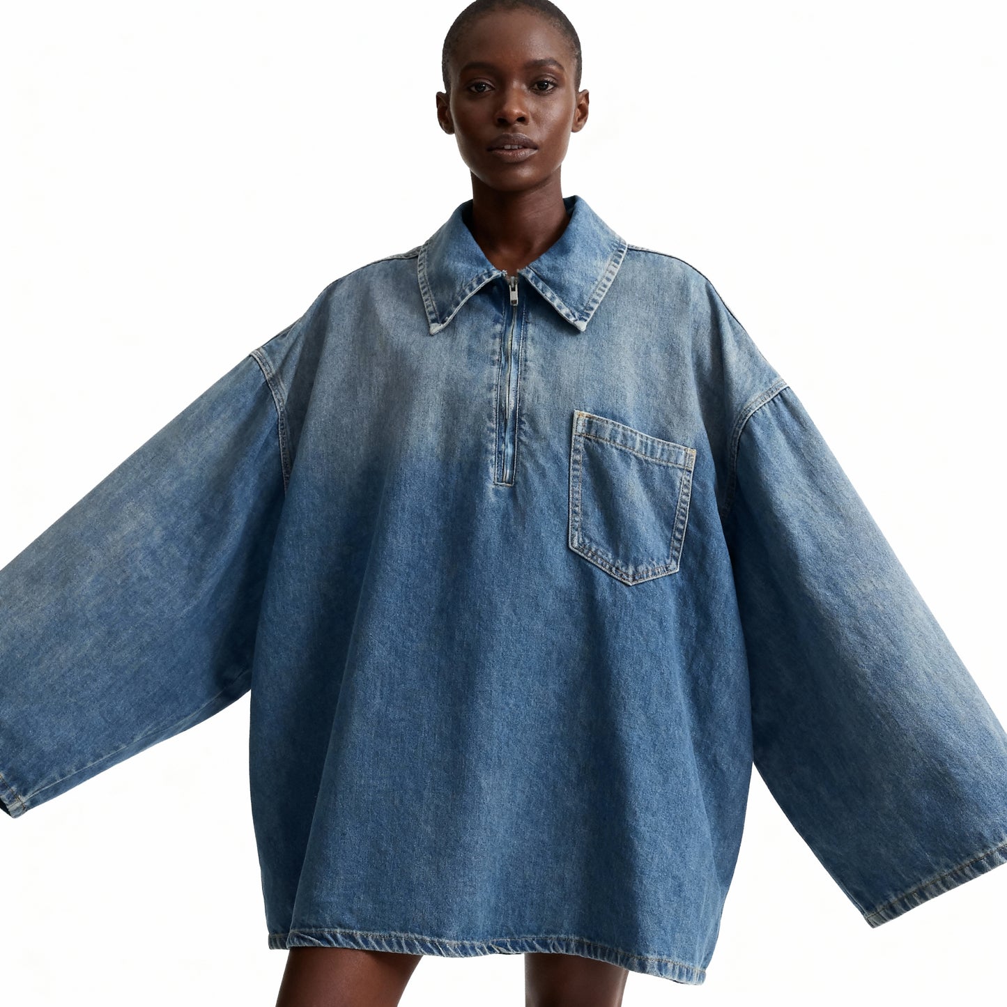 Mia Sleeve Denim Dress