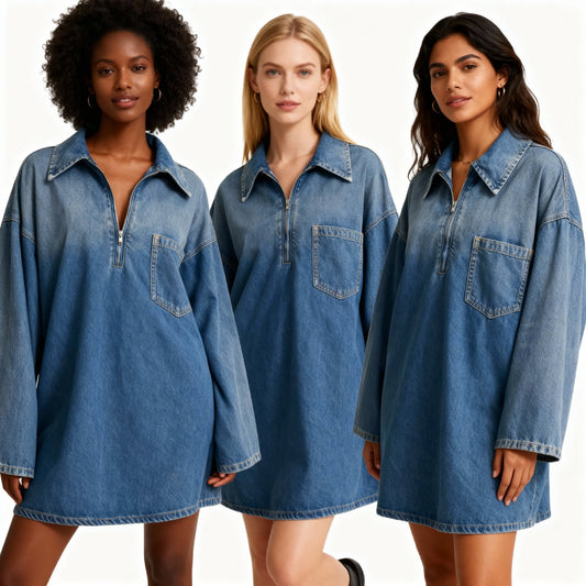 Mia Sleeve Denim Dress